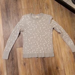 A New Day - Grey Polka Dot Sweater - Medium
